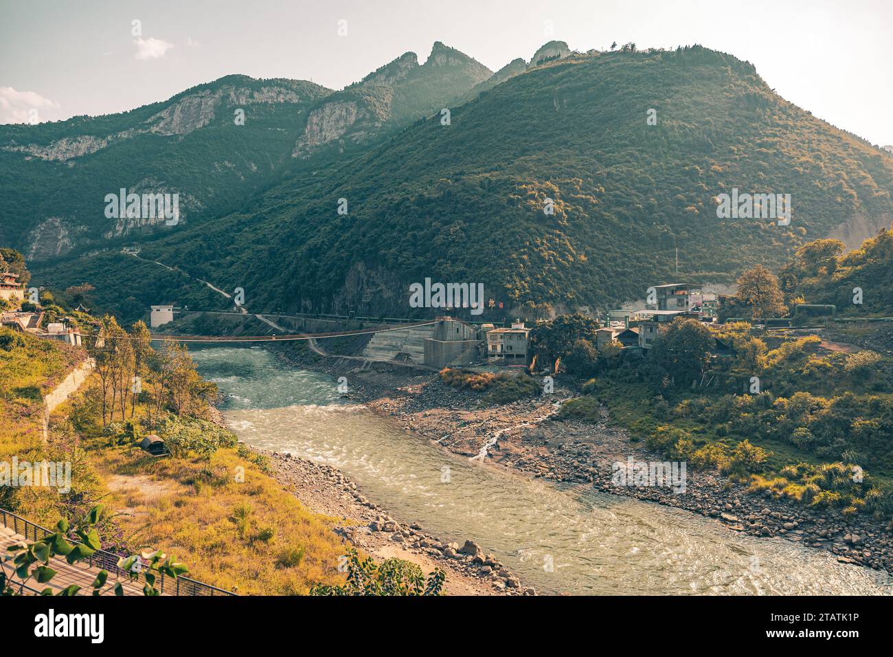 Scene of valley in Chishuihe Valley Guizhou Stock Photo