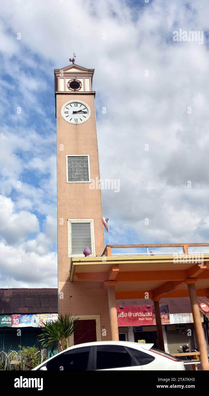 Vietnamese memorial clock tower, Nakhon Phanom, Isaan, Northern