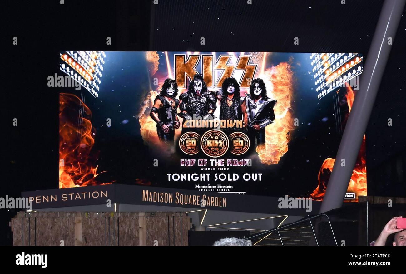 December 2, 2023, New York, New York, USA: Atmosphere at The End of the Road World Tour of legendary Rock 'N' Roll band KISS at Madison Square Garden in New York. (Credit Image: © Photo Image Press via ZUMA Press Wire) EDITORIAL USAGE ONLY! Not for Commercial USAGE! Stock Photo