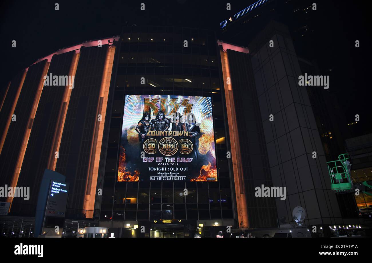 December 2, 2023, New York, New York, USA: Atmosphere at The End of the Road World Tour of legendary Rock 'N' Roll band KISS at Madison Square Garden in New York. (Credit Image: © Photo Image Press via ZUMA Press Wire) EDITORIAL USAGE ONLY! Not for Commercial USAGE! Stock Photo
