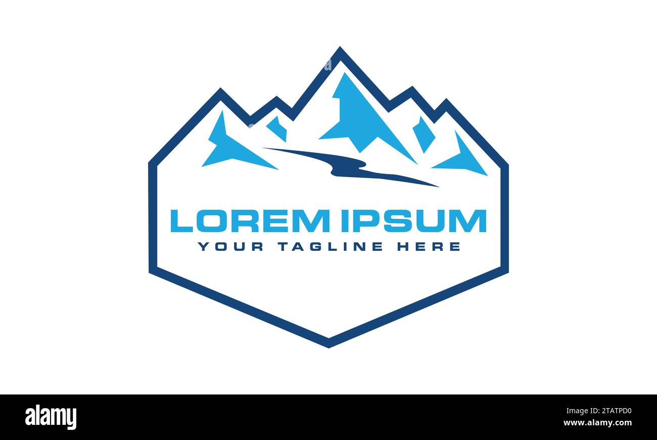 Mountain Logo Design Unique and Modern Logo Design Stock Vector