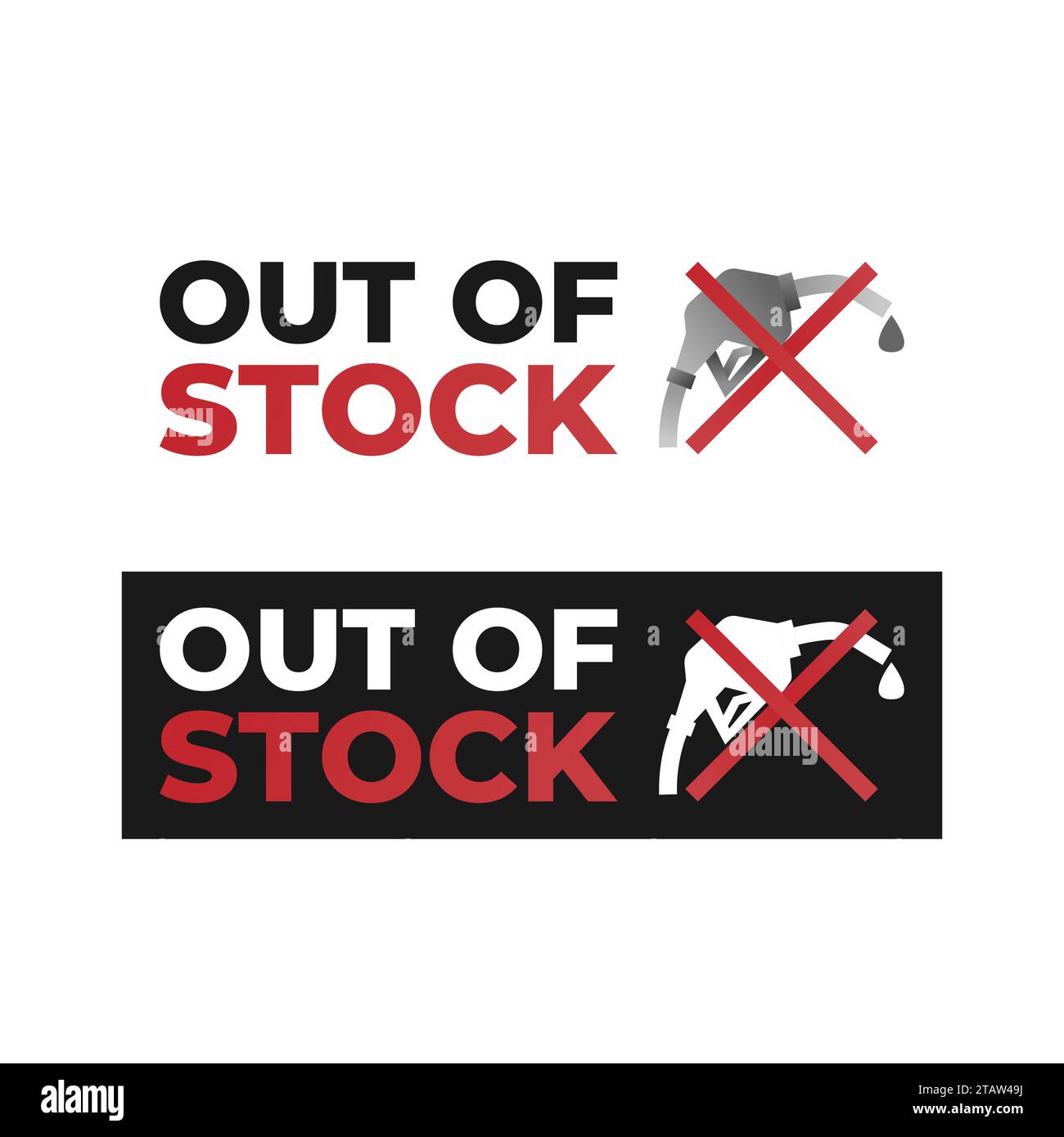 Fuel Out of Stock Banner or Poster Design Stock Vector