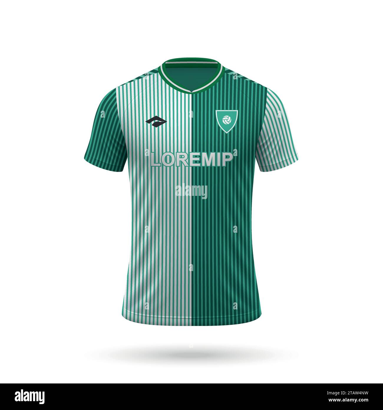 3d realistic soccer jersey in Werder Bremen style, shirt template for