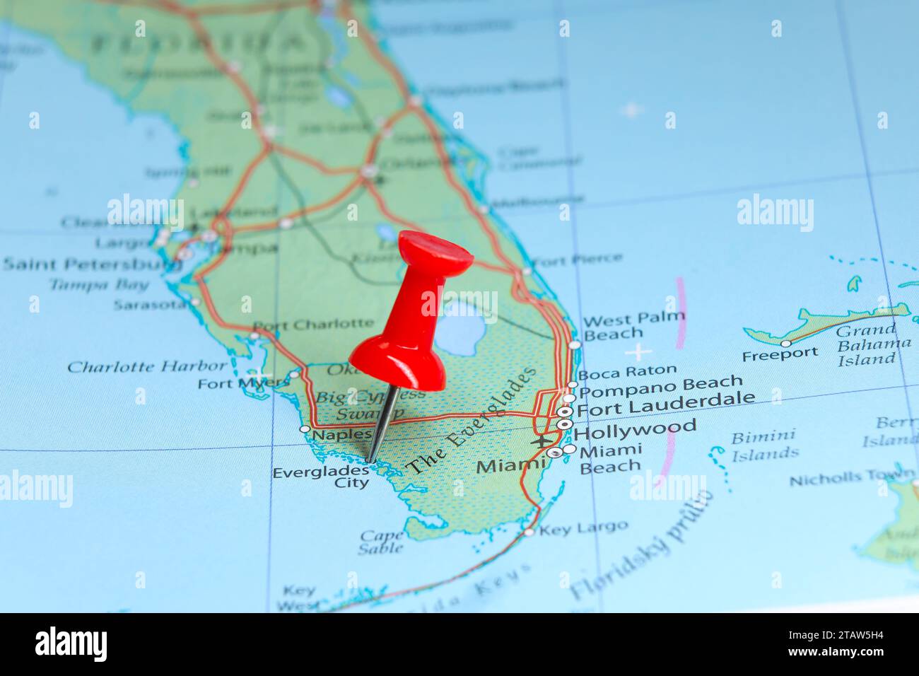 Map of florida everglades pinned - Everglades City Florida Pin On Map 2TAW5H4 