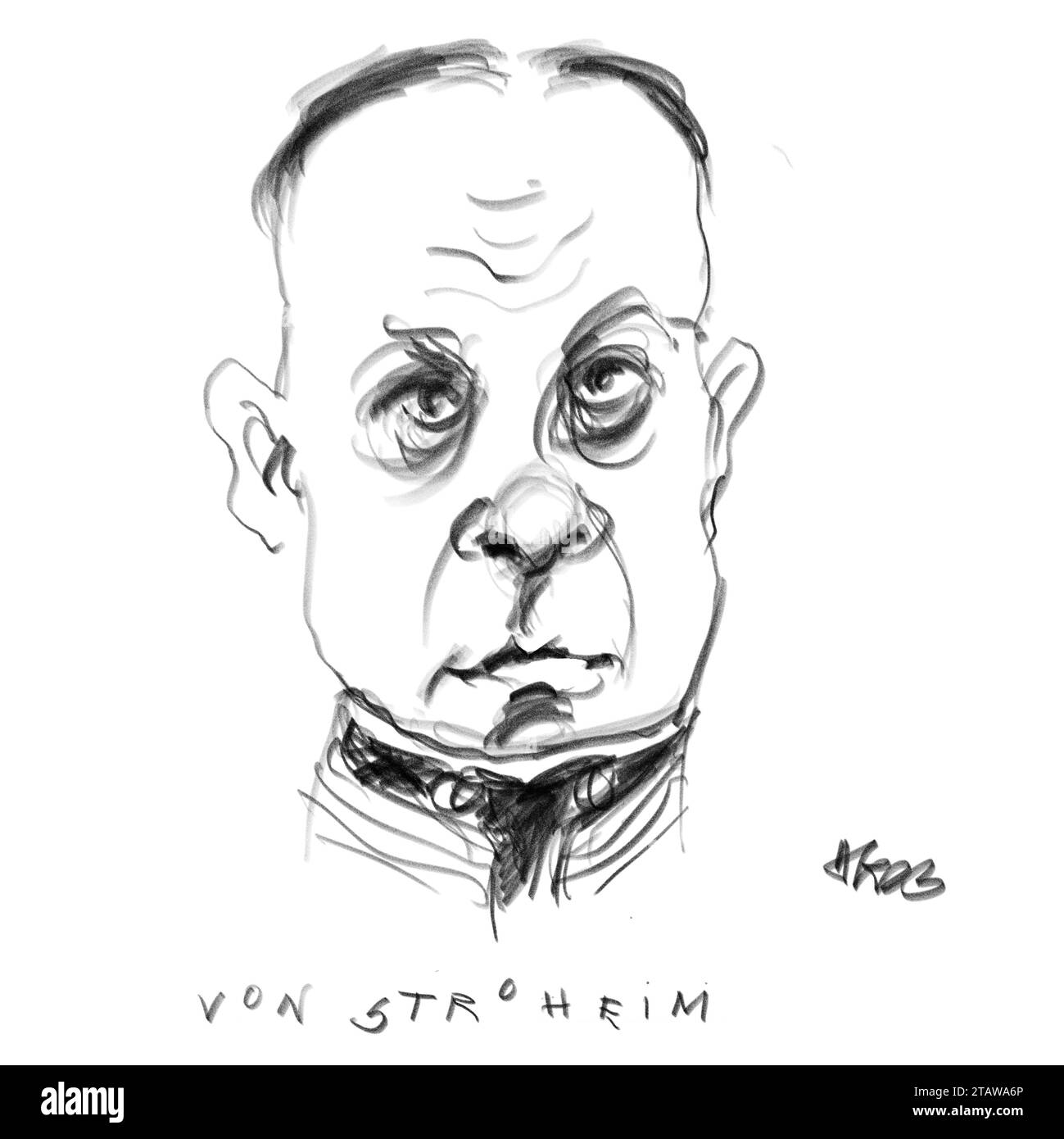 Portrait of the Filmaker Stroheim Stock Photo