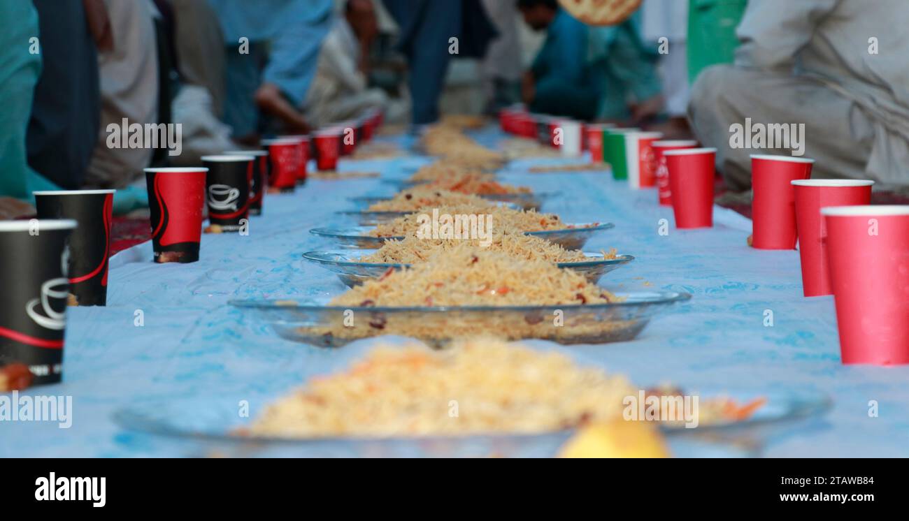 Afghani food, food in Afghanistan, Ramadan iftar meal Stock Photo