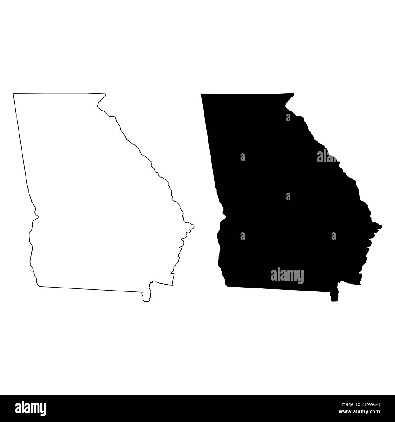 Set of Georgia map united states - Set Of Georgia Map United States Of America Flat Concept Icon Vector Illustration 2TAWG4J