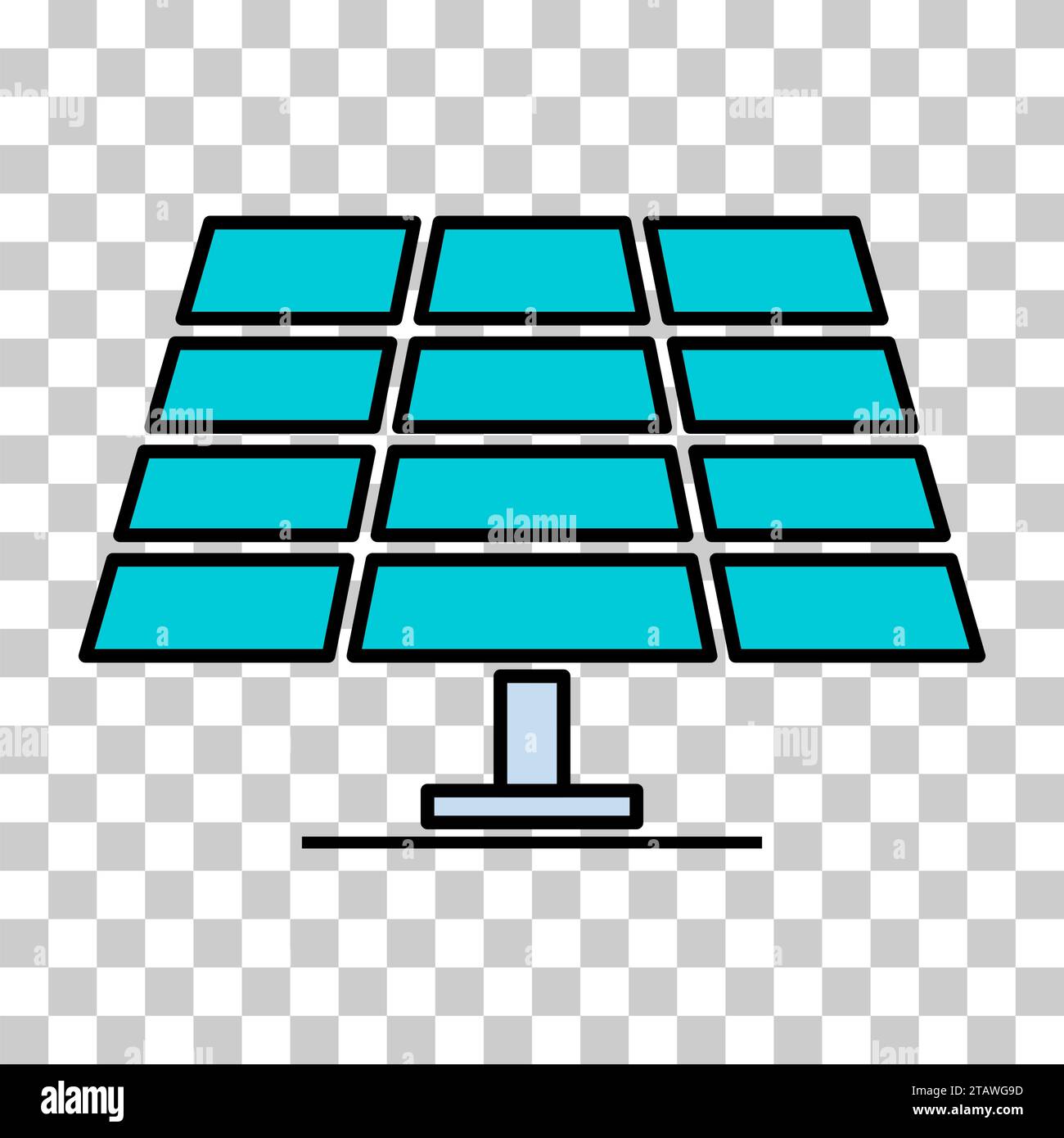 Solar panel icon, green power technology, ecology alternative energy ...