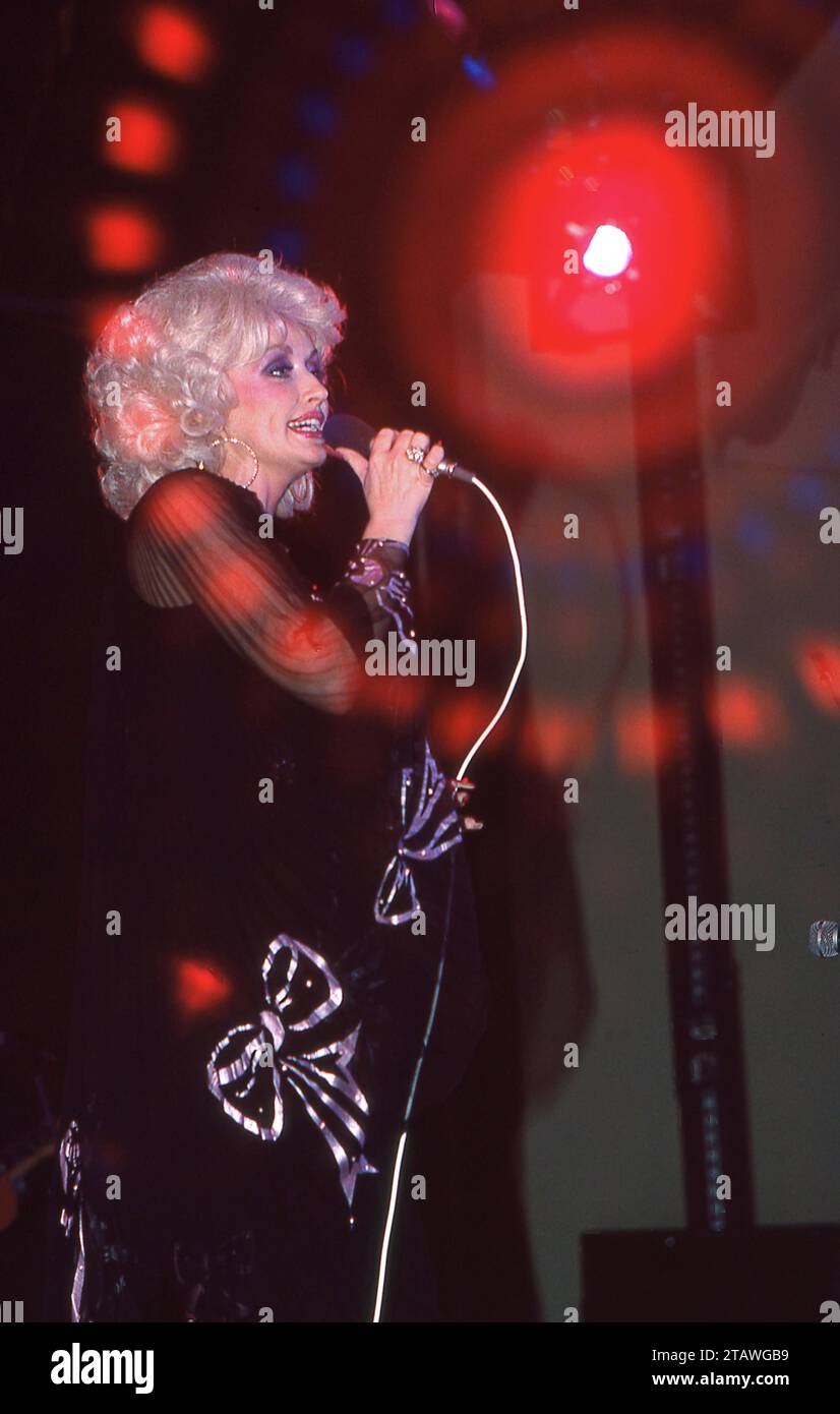 Dolly Parton performing at a concert during her summer 1978 tour of the