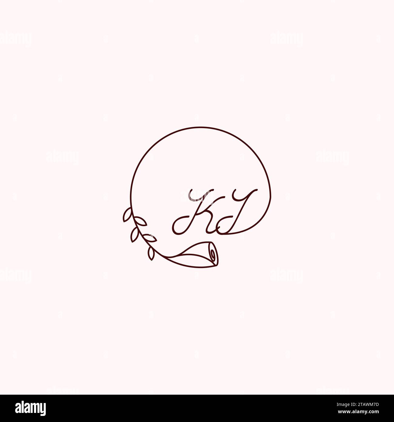 KI initial logo letters in high quality professional design that will print well across any print media Stock Vector