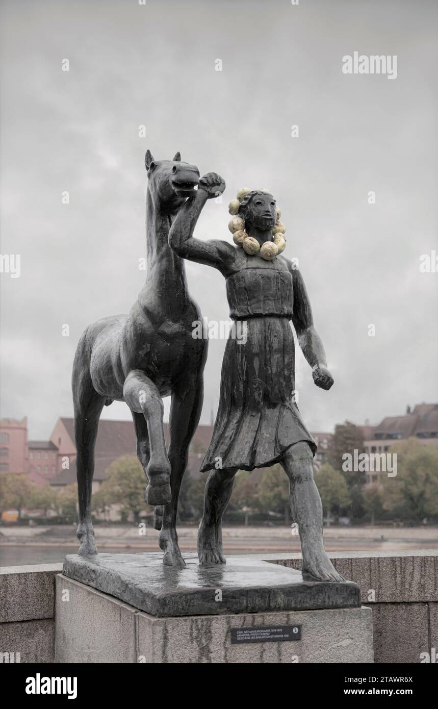 Amazone, Pferd Führend (Amazon Leading a Horse) by Carl Nathan