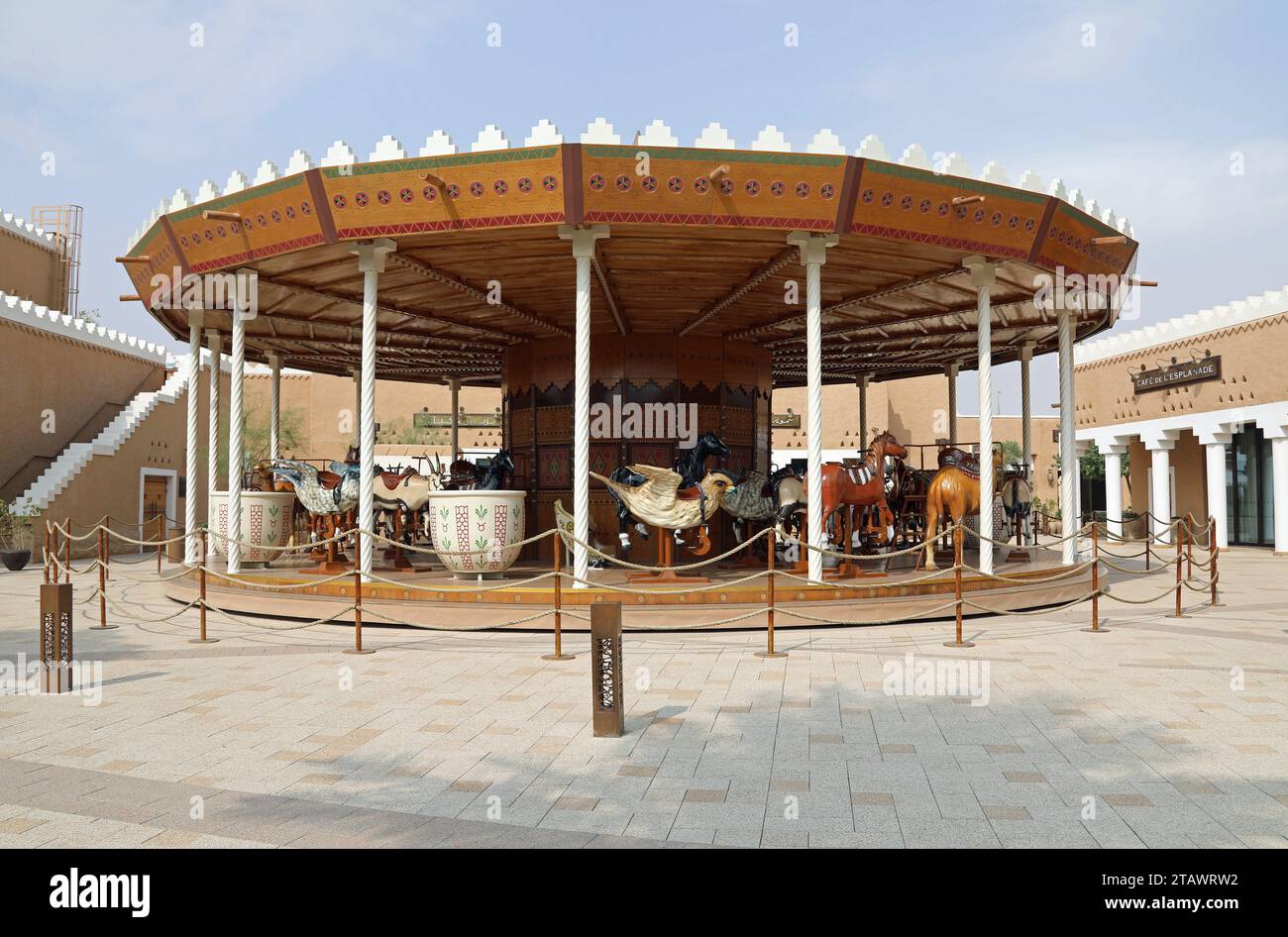 Carousel at Bujairi Terrace in Riyadh Stock Photo