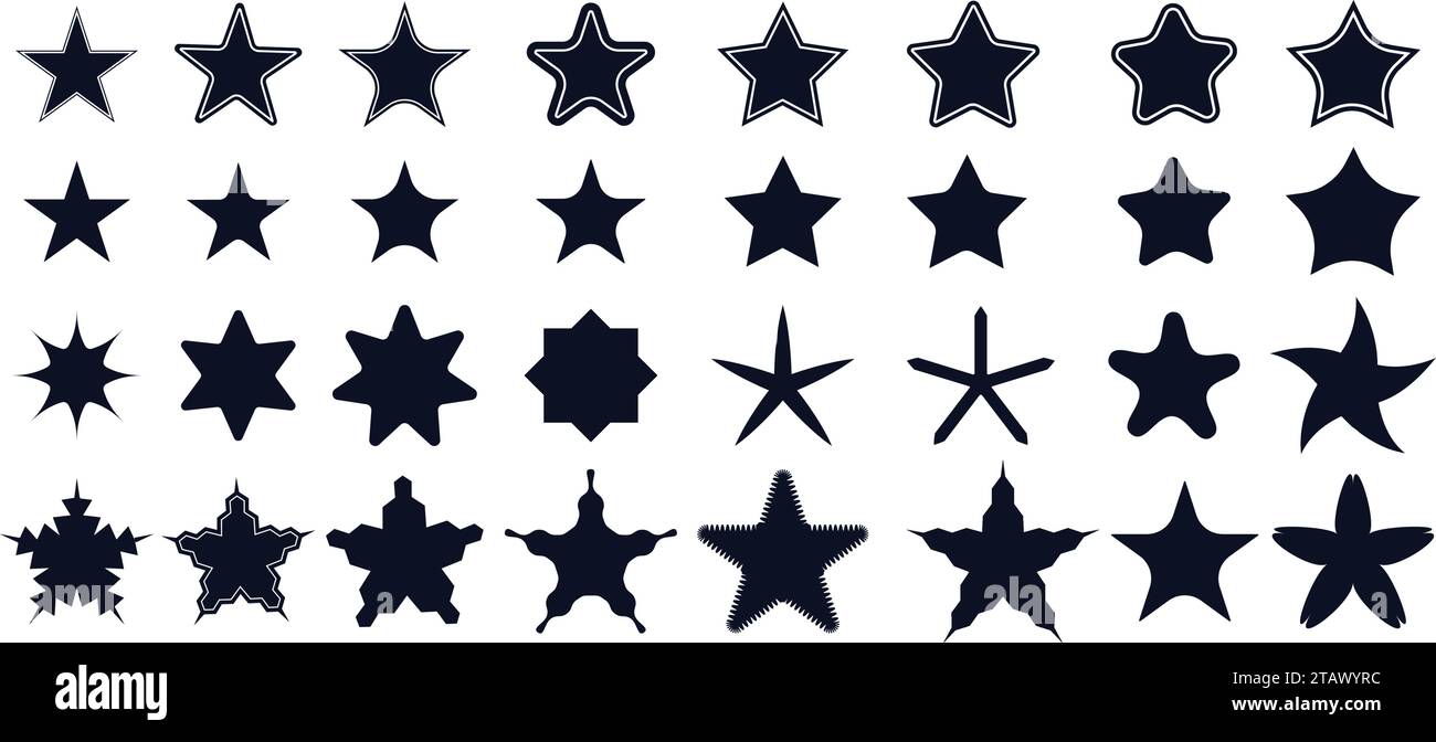 Star burst sticker vector set. Black flat price tags explosion ...
