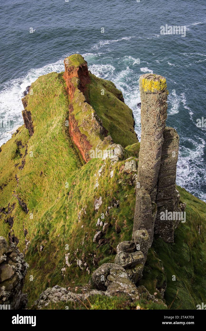 Basalt pipe, Giant's Causeway, Co. Antrim, Ireland Stock Photo