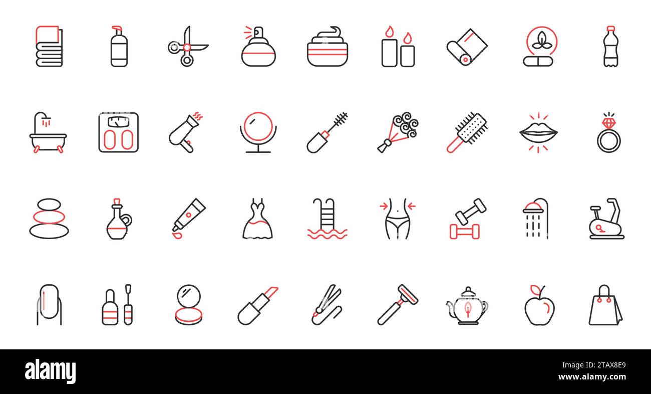 Beauty routine icons hi-res stock photography and images - Alamy