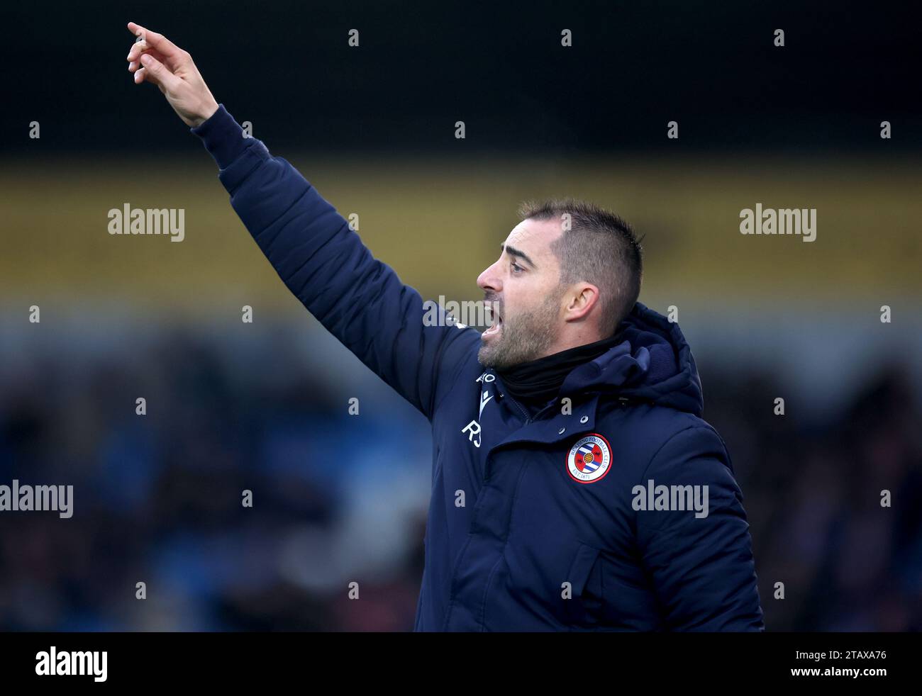 Reading Manager Reading manager Ruben Selles gestures during the Emirates FA Cup second ...