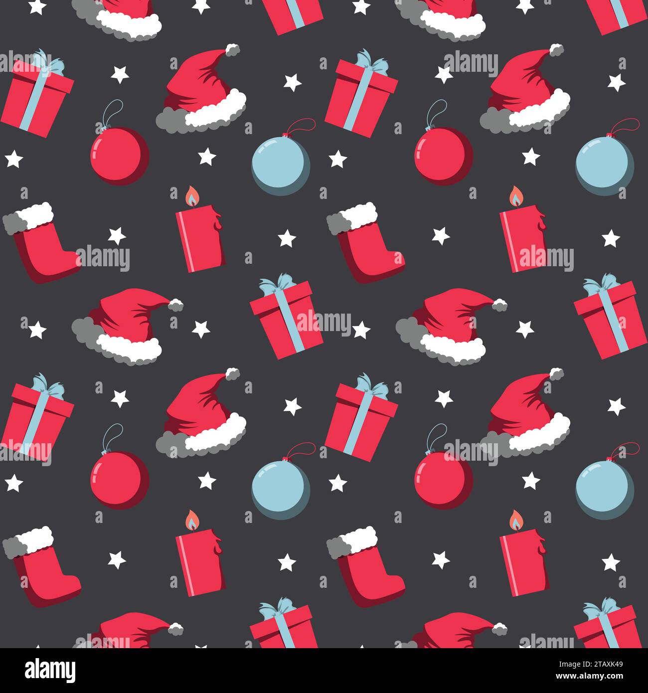 Hand drawn christmas pattern design background. Vector illustration ...
