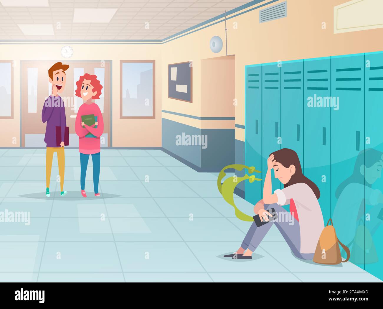 Cyberbullying persons. Victims of online haters and violence persons ...