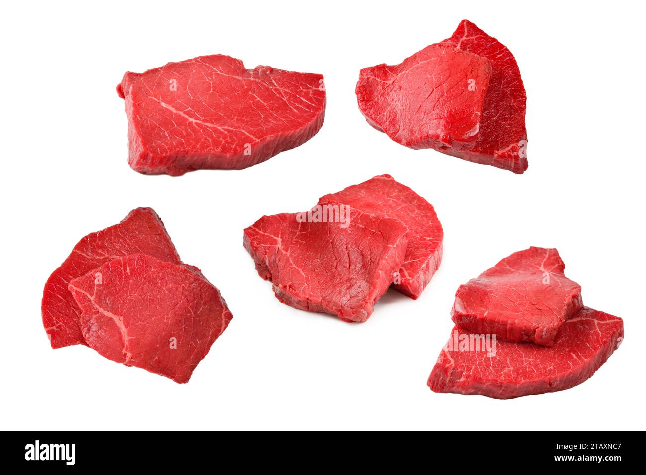 Beef steak isolated on white background Stock Photo - Alamy