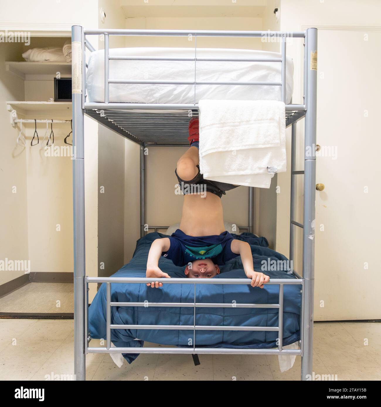 Bunk beds twin room at the West Side YMCA Hostel, W63rd Street, New