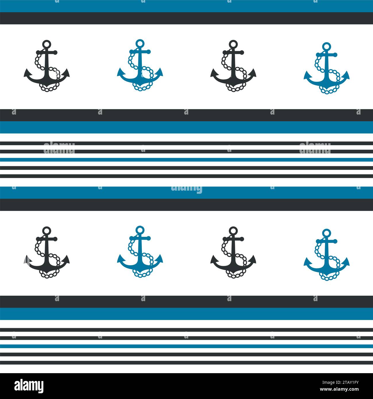 Hipster pattern background with anchor Stock Vector