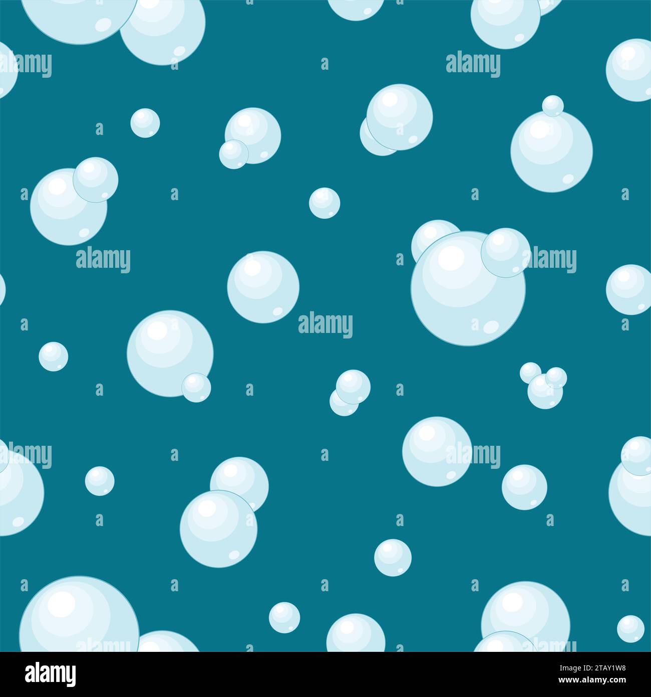Bubble blower seamless pattern on blue background in flat style Stock Vector