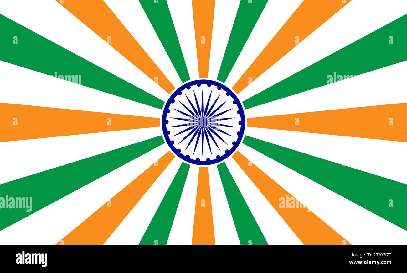 Indian flag concept sunburst vector illustration Stock Vector