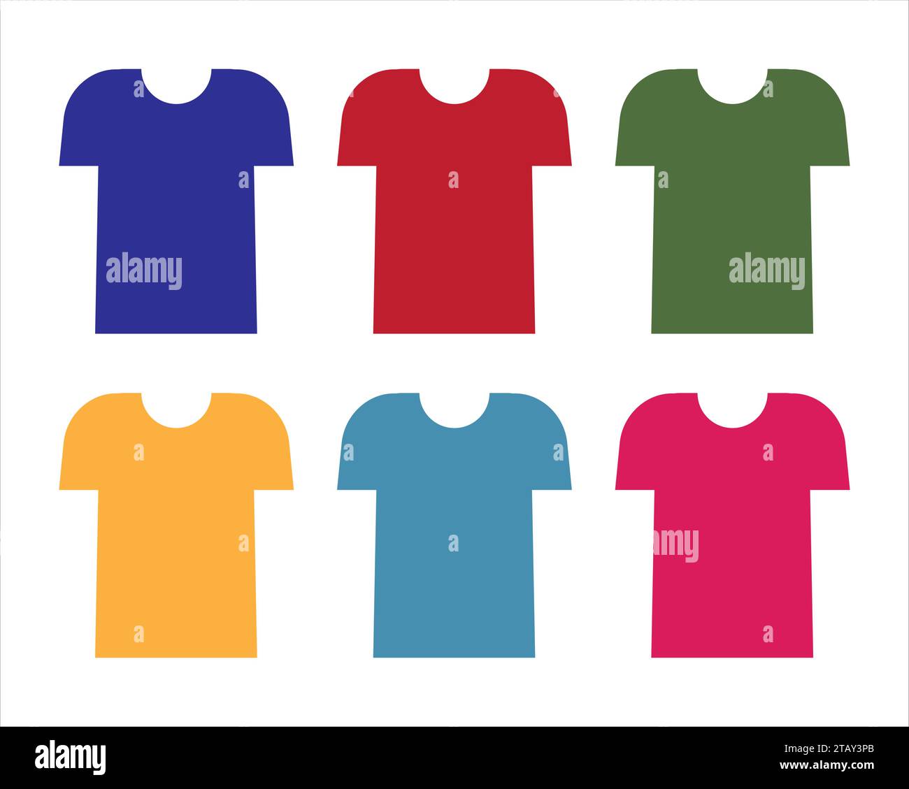 sets of colourful t shirt design Stock Vector