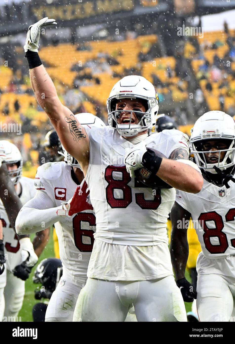 Pittsburgh, United States. 03rd Dec, 2023. Arizona Cardinals tight end