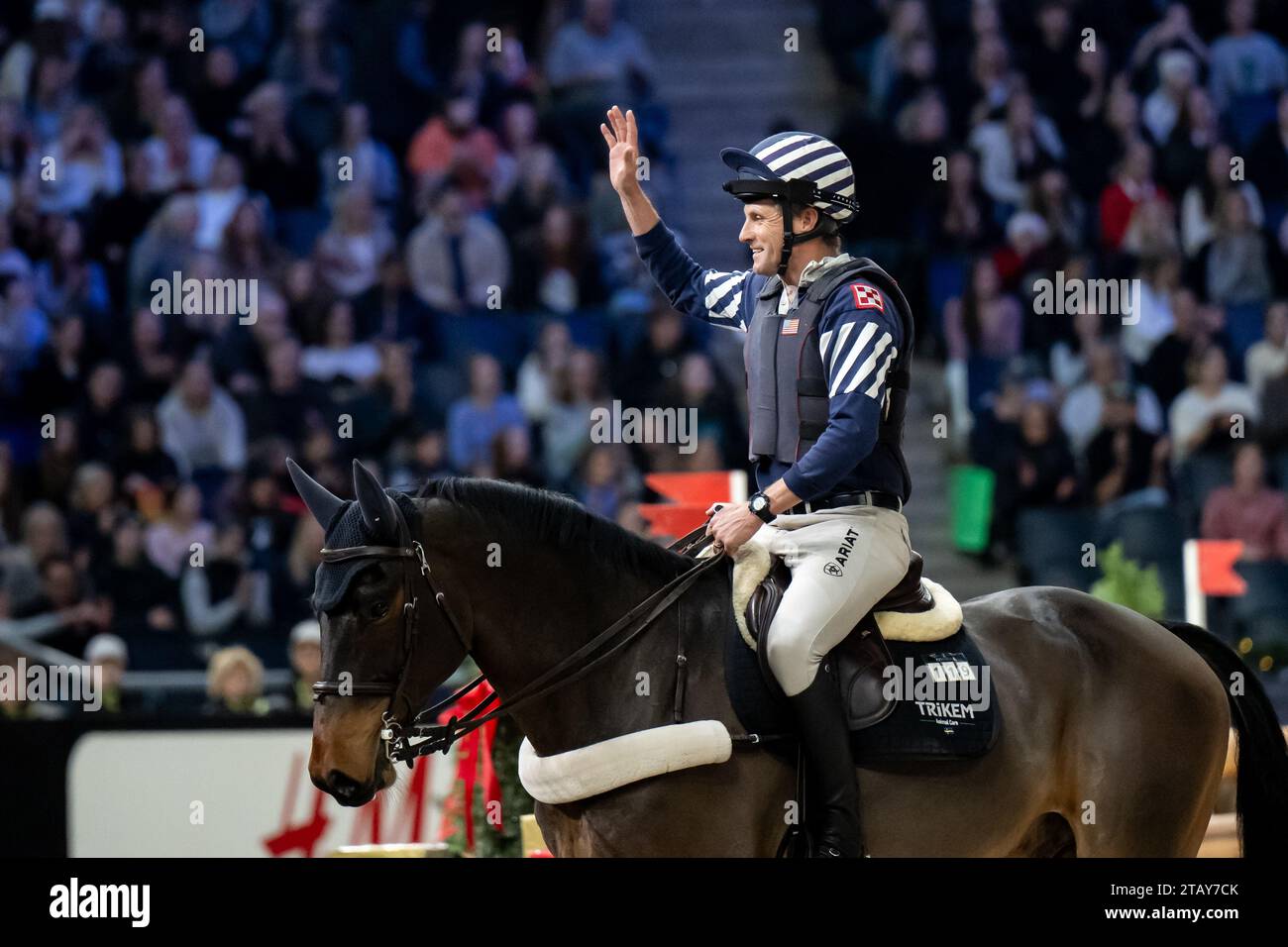 Stockholm, Stockholm, Sweden. 3rd Dec, 2023. USA Boyd Martin with horse Caruccio Paradise during Sweden International Horse Show Agria Top 10 Indoor Eventing on Friends Arena the 3 December in Stockholm (Credit Image: © Johan Dali/ZUMA Press Wire) EDITORIAL USAGE ONLY! Not for Commercial USAGE! Stock Photo