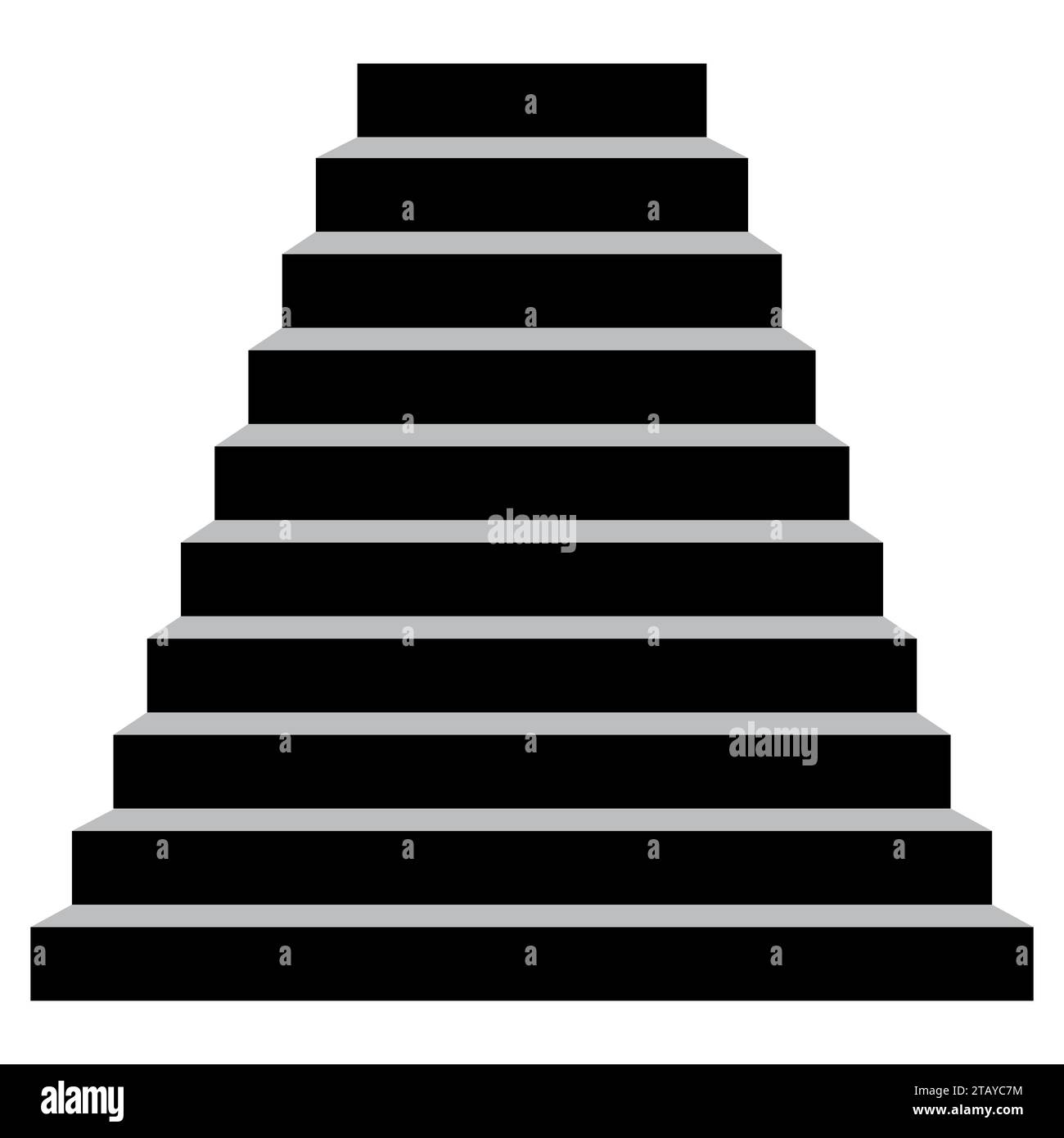 3d vector illustration of Stairs in BW Stock Vector