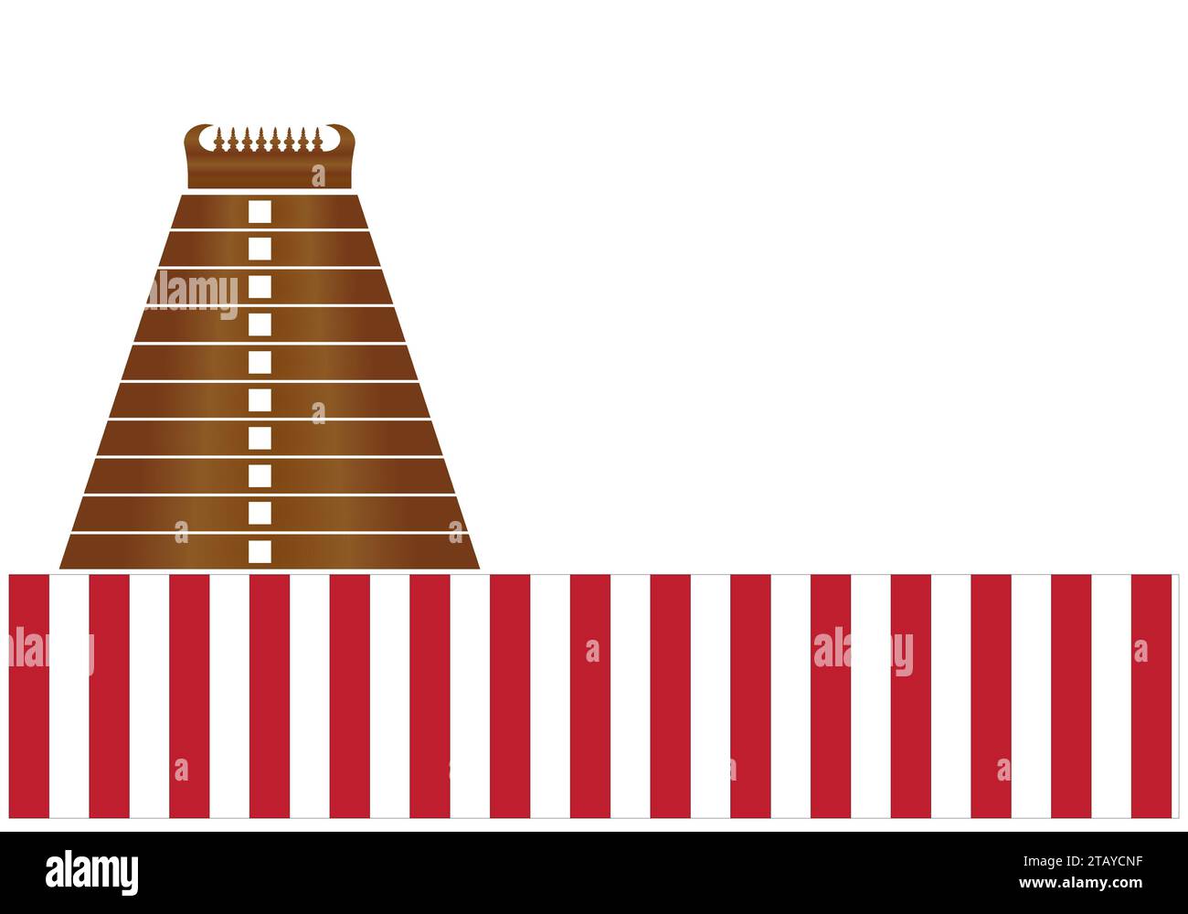 illustration of a Hindu Temple Stock Vector