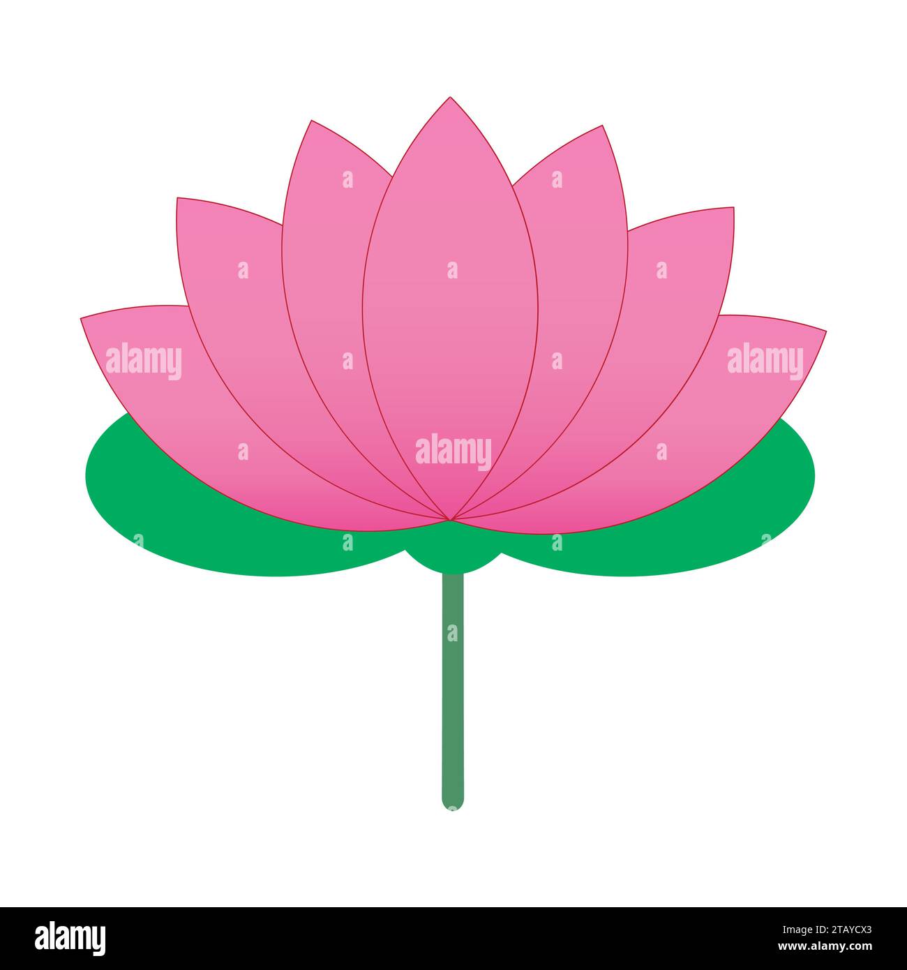 Lotus flower isolated on white background Stock Vector