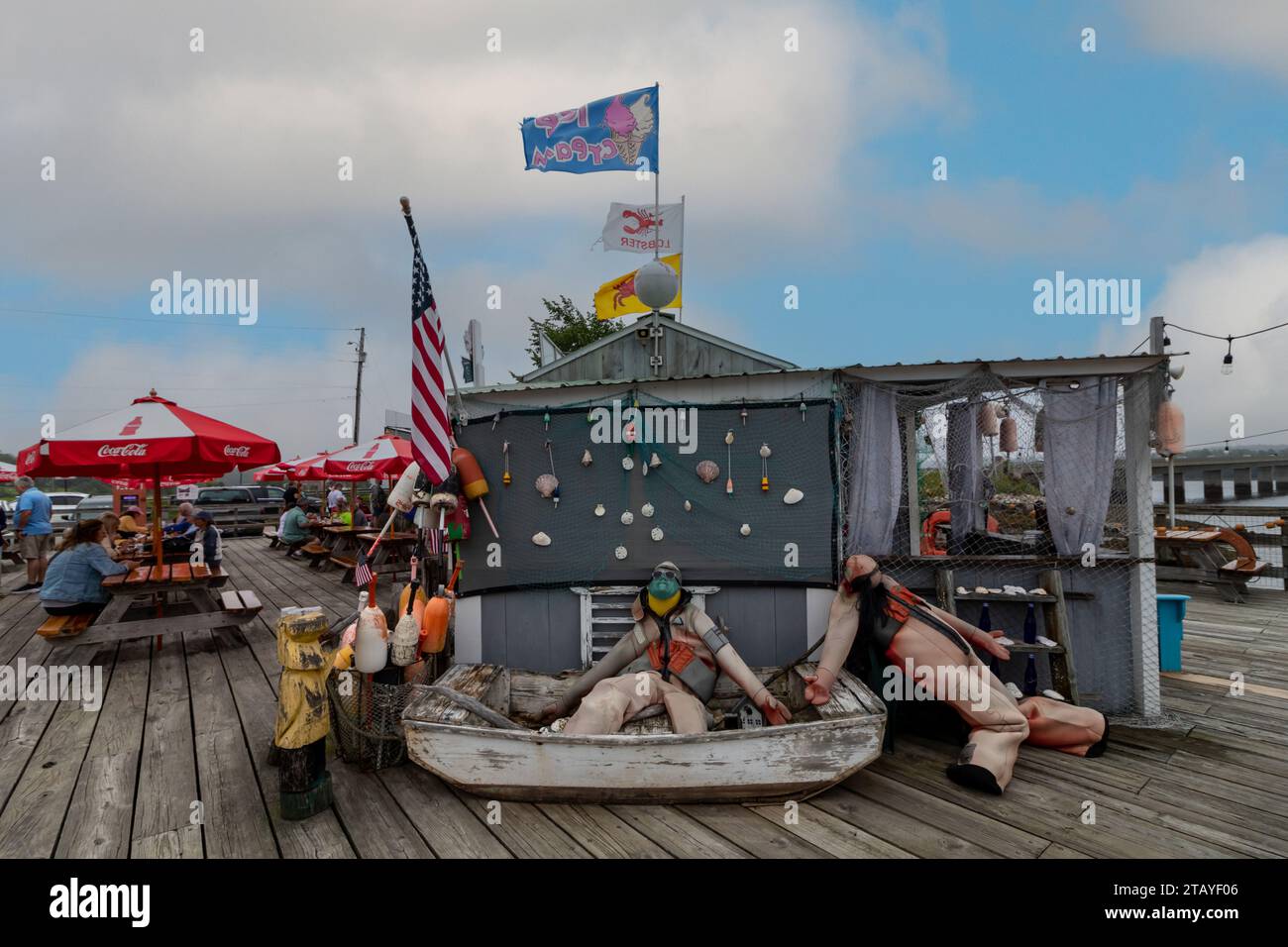 Wiscasset, ME USA July 12 2023 Sprague's Lobster Shack is a popular