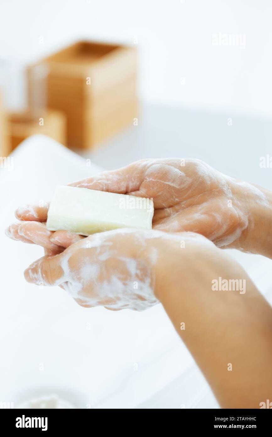 Bar of soap and female hires stock photography and images Alamy