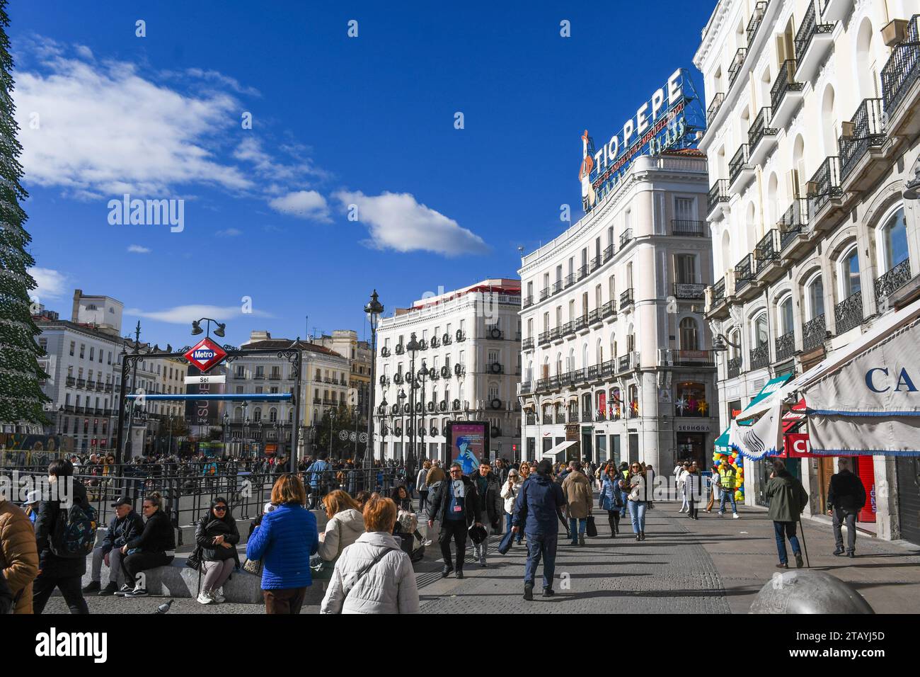 Gran Via Madrid Stock Photo