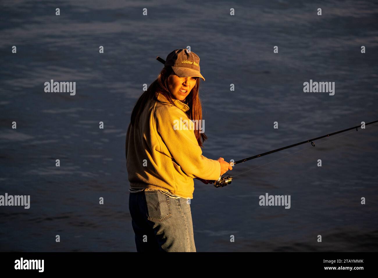 Fishing Mission Bay Stock Photo Alamy