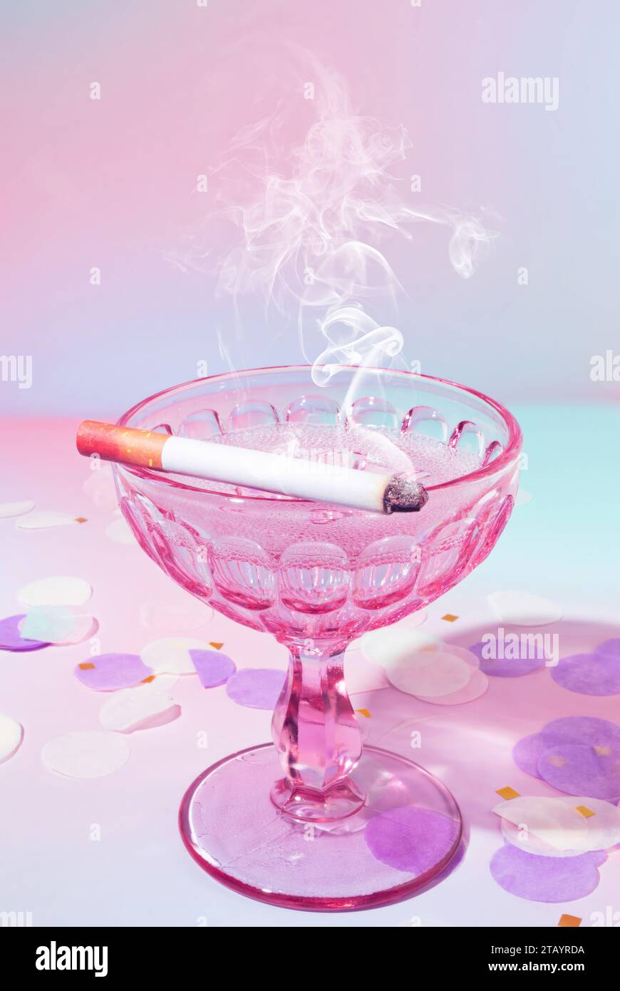Cigarette smoke smoking party hi-res stock photography and images