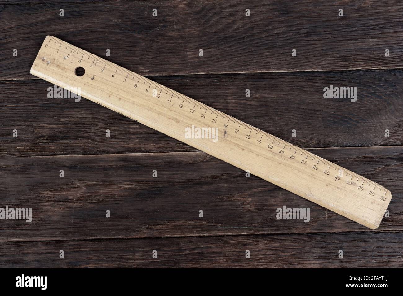 Vintage old school ruler hi-res stock photography and images - Alamy