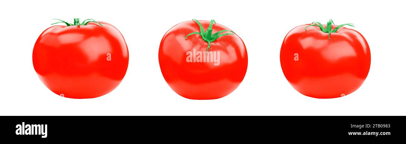 Fresh ripe tomatoes isolated on white, set Stock Photo - Alamy