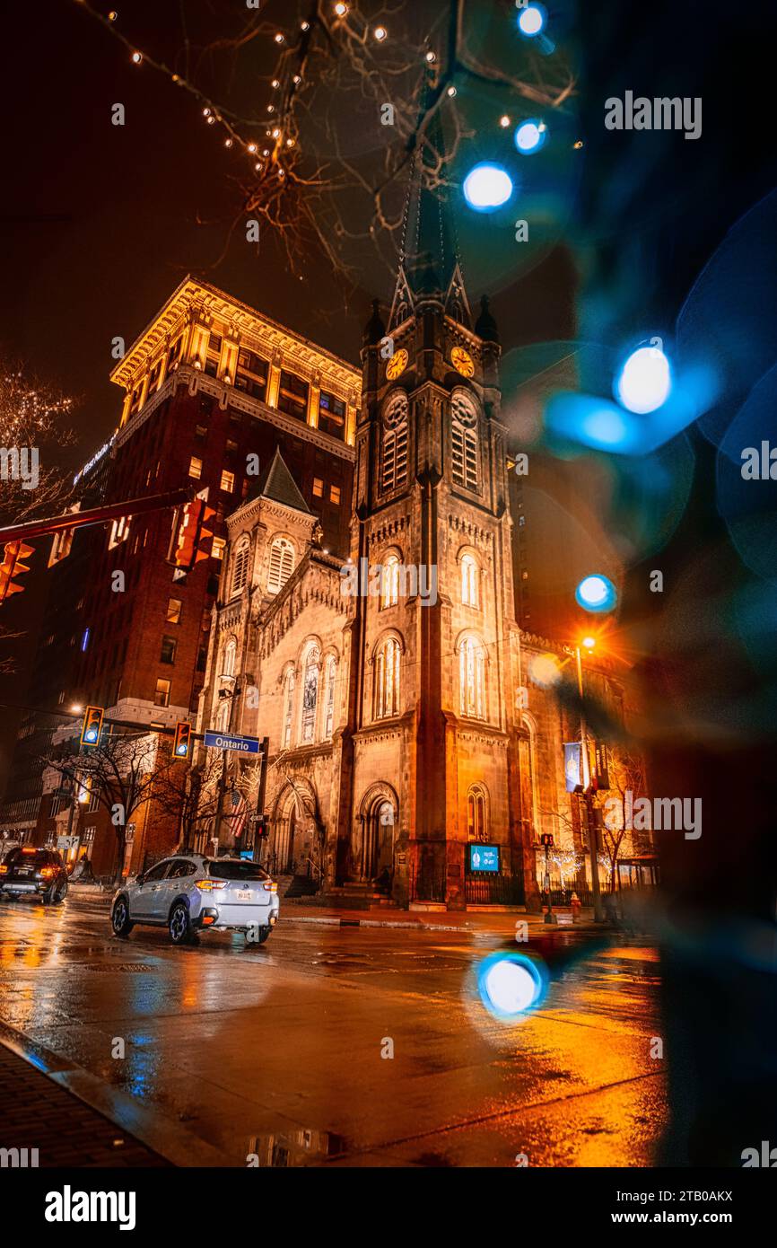 Christmas Lights in Cleveland Public Square Stock Photo Alamy