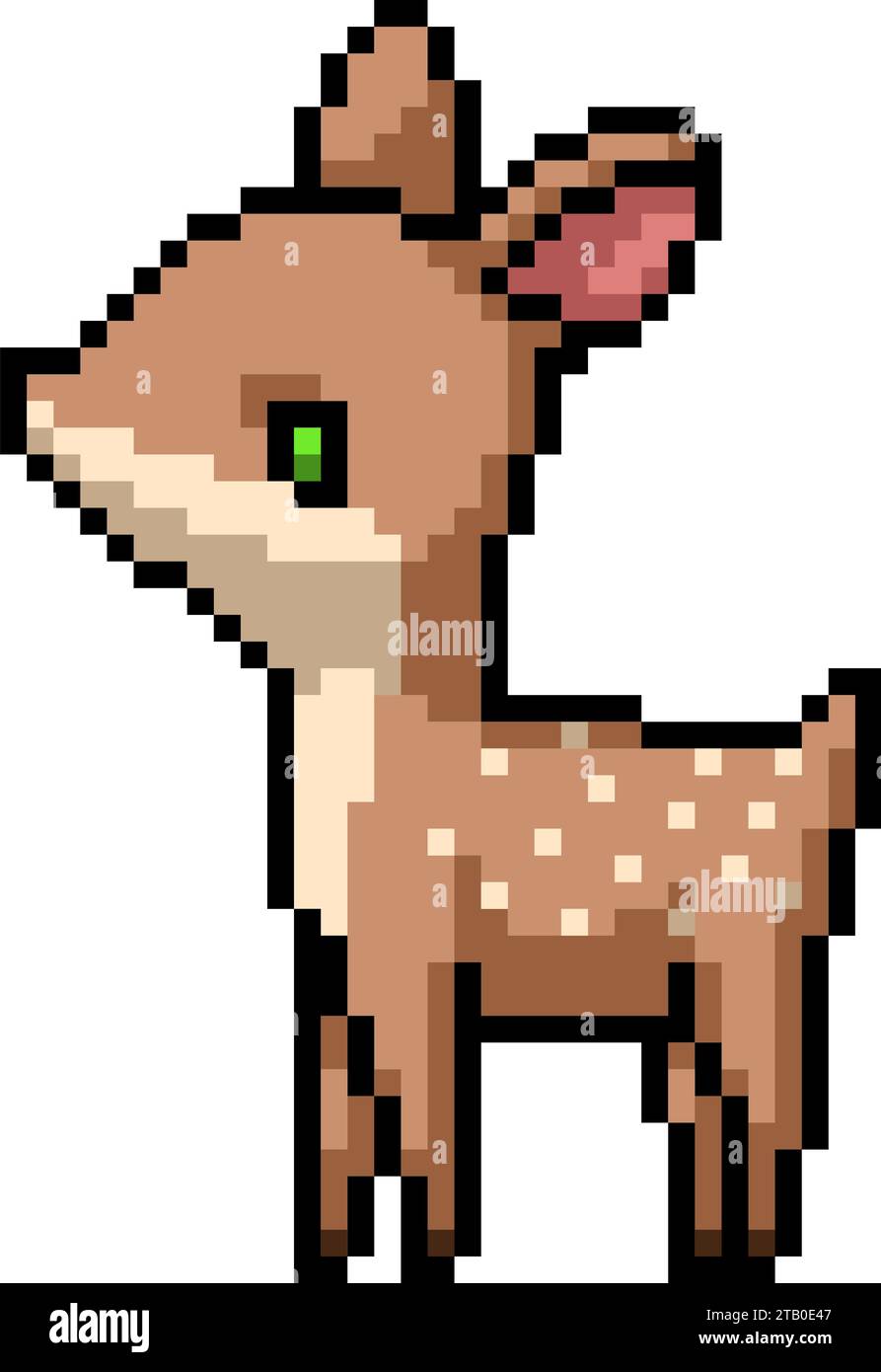 pixel art of small young deer Stock Vector Image & Art - Alamy