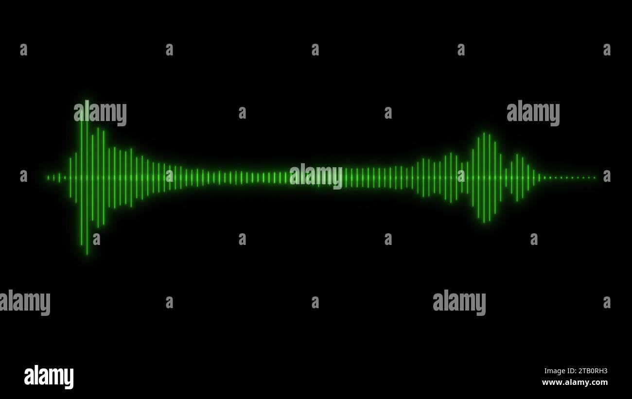 Animation of Audio spectrum waveform, HUD interface element Stock Photo