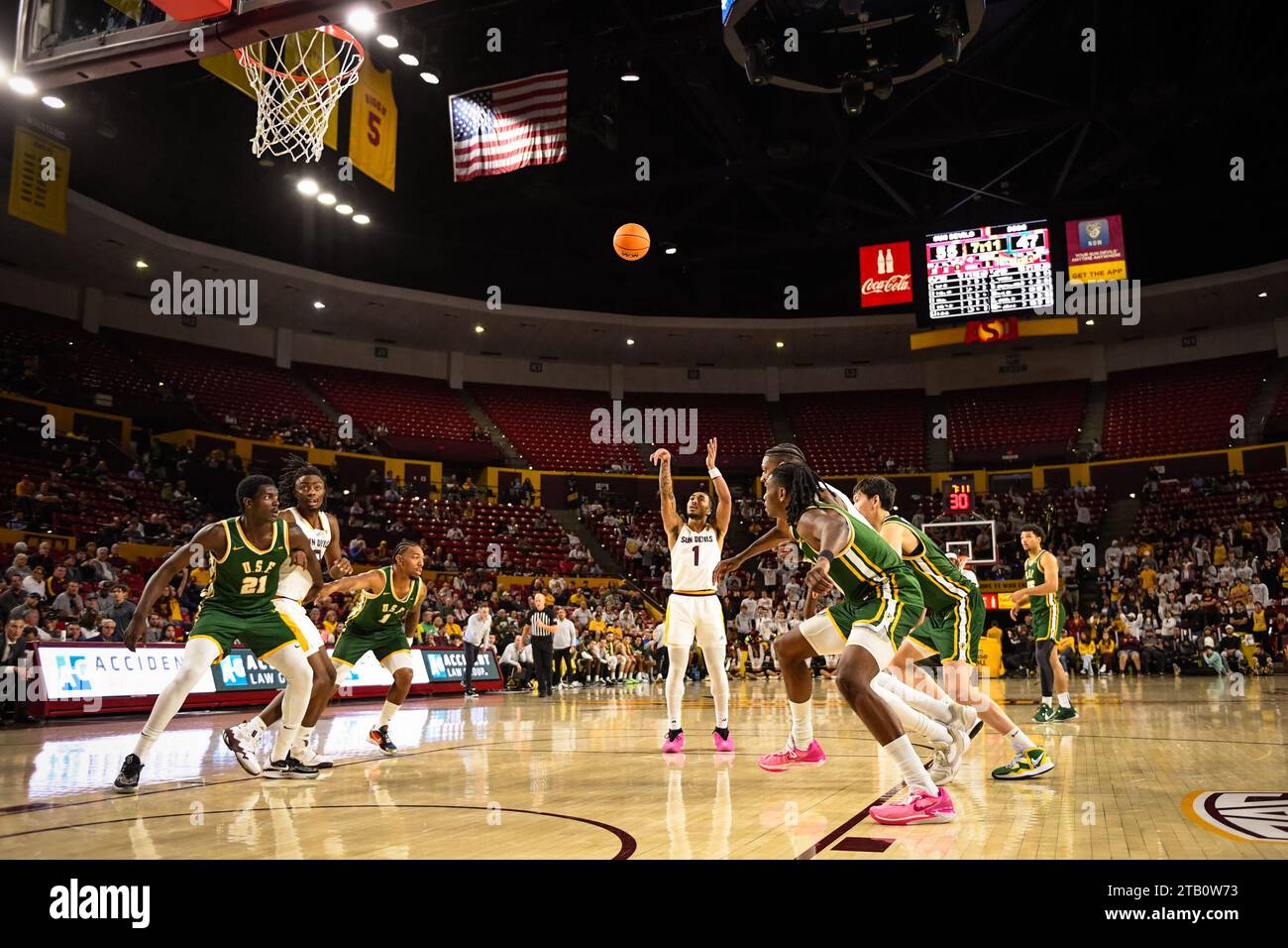 Arizona State Sun Devils guard Frankie Collins (1) shoots a free throw