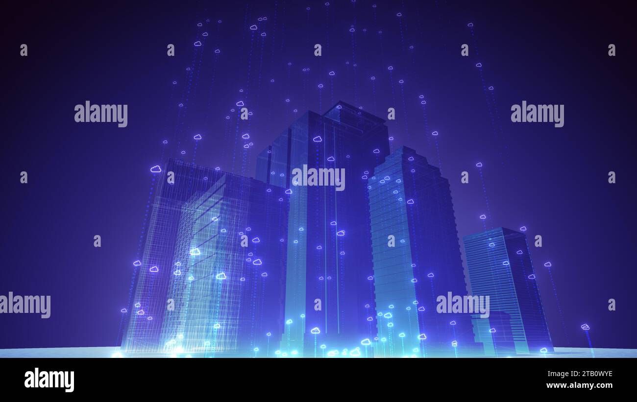 Cloud computing technology concept and smart city Stock Photo - Alamy