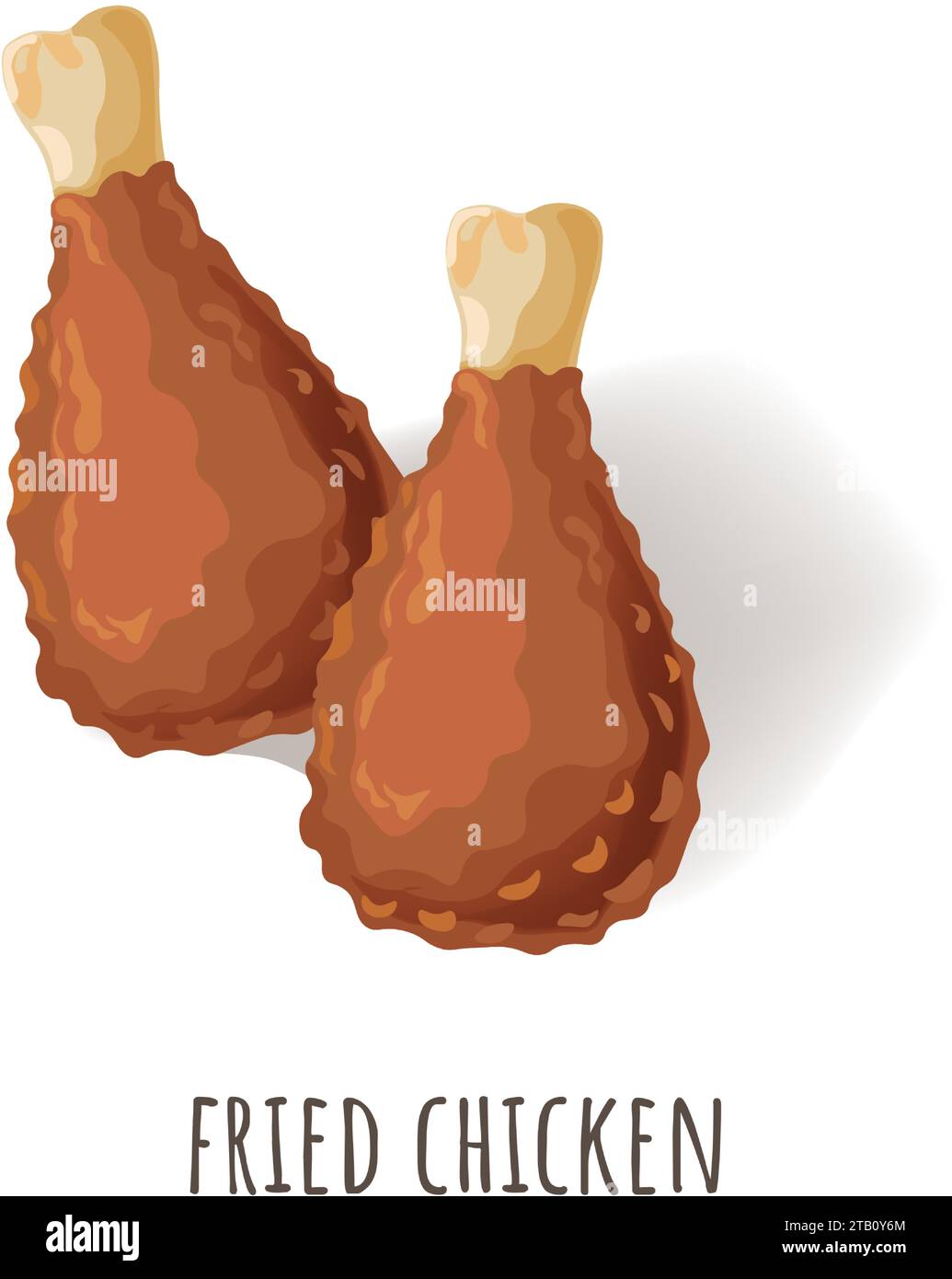 Unhealthy eating fried meal Stock Vector Images - Alamy
