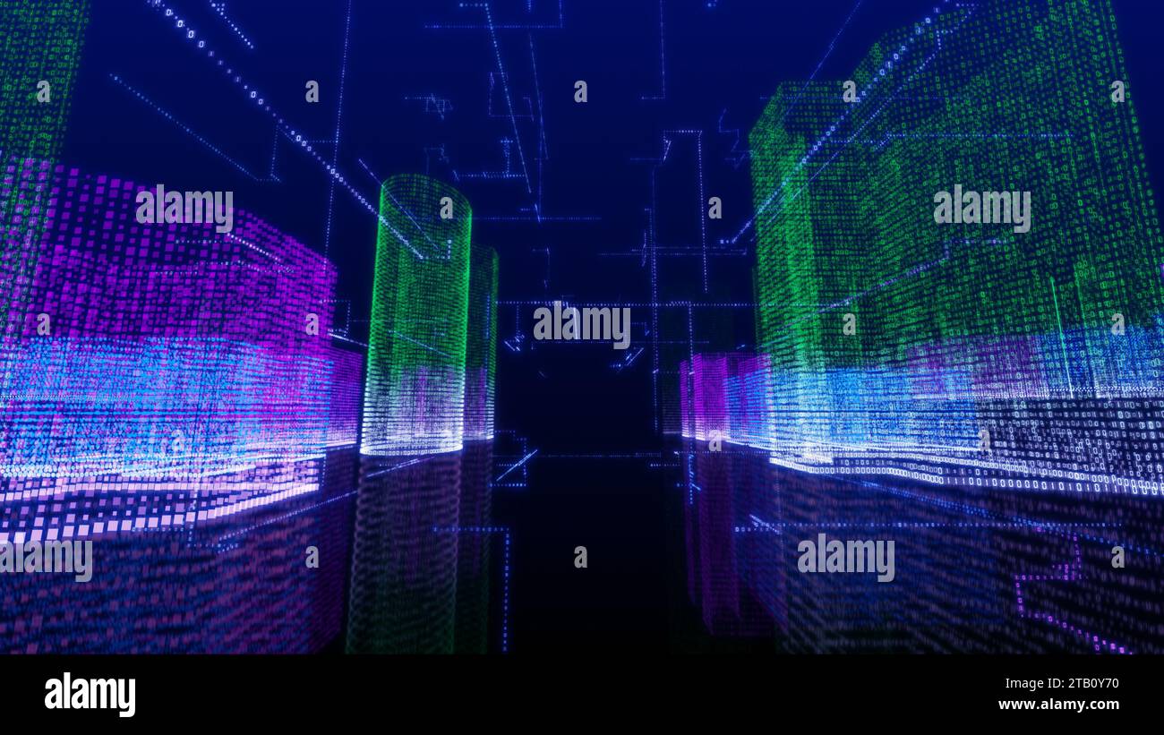 Stardust Digital City network technology concept Stock Photo - Alamy