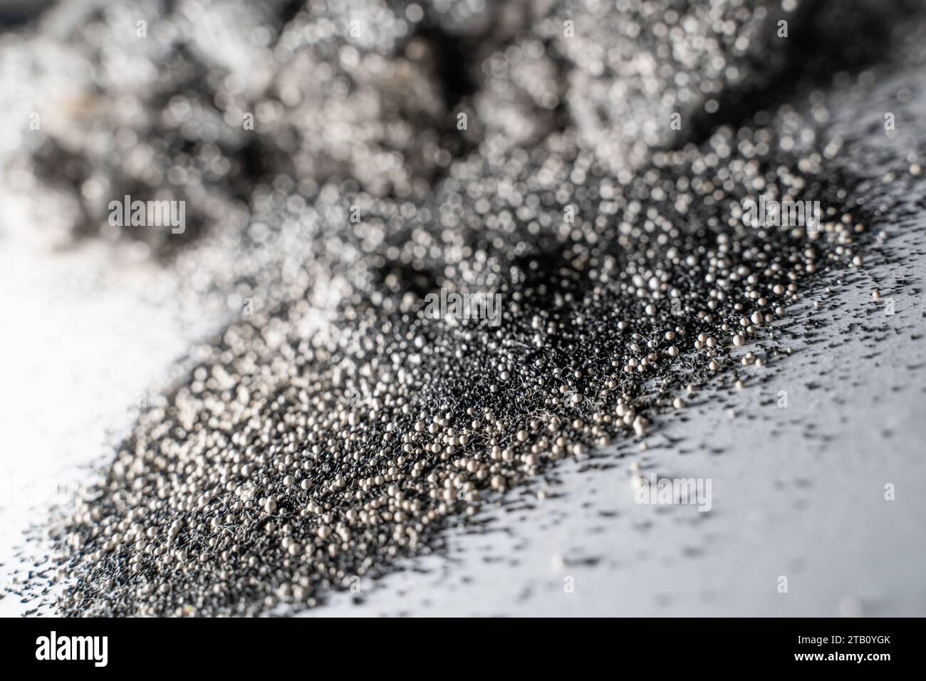 Activated coconut carbon mixed with ion exchange resins Stock Photo