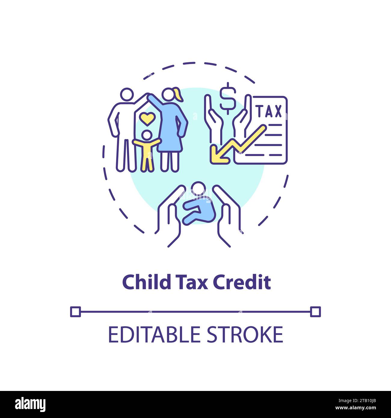 Child tax credit multi color concept icon Stock Vector Image & Art Alamy