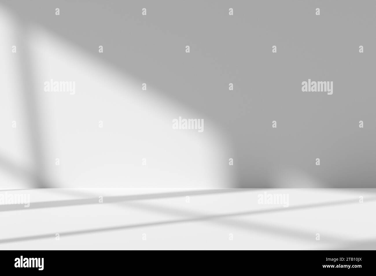 Empty white room interior with window shadow. Abstract studio ...